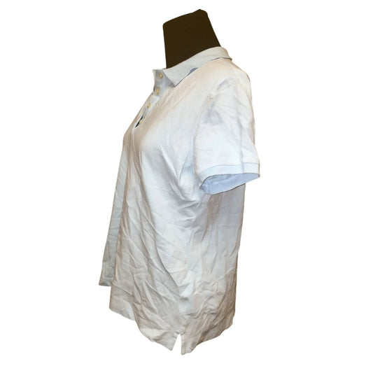 LANDS' END Women's Baby Blue Collared Short Sleeved Shirt Size Small - A+ Stuff - Shirts & Tops - A+ Stuff
