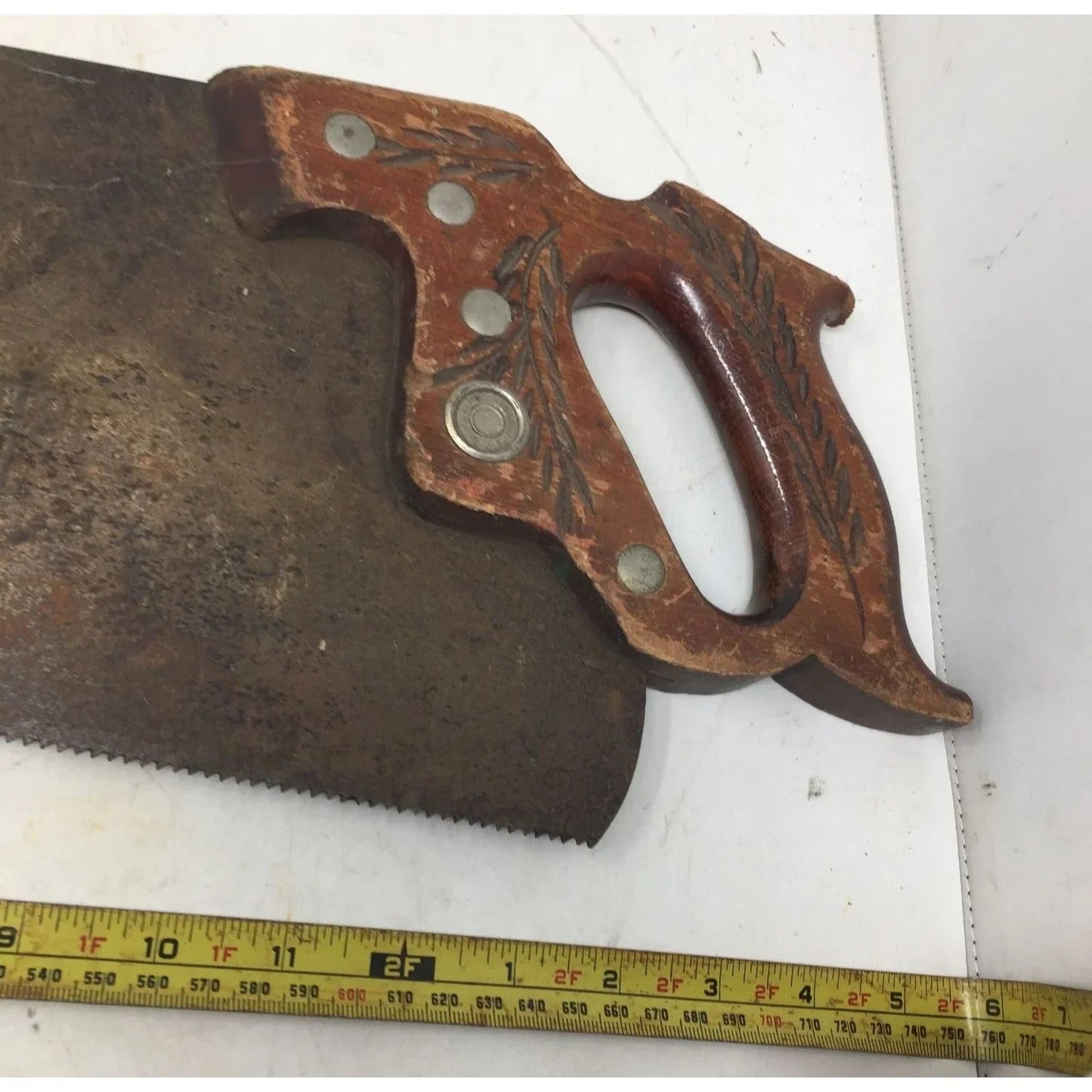 Large Vintage Hand Saw with Wooden Handle - A+ Stuff - Tools - A+ Stuff