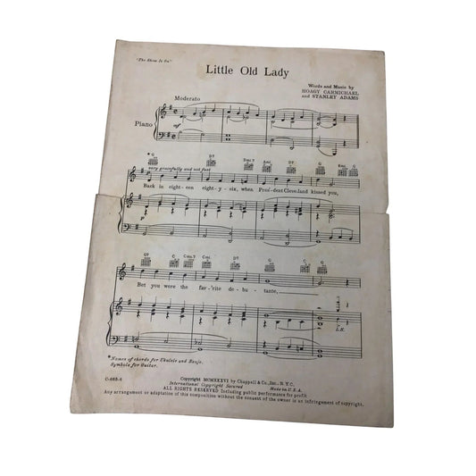 ''LITTLE OLD LADY'' by Hoagy Carmichael and Stanley Adams - A+ Stuff - SHEET MUSIC - A+ Stuff