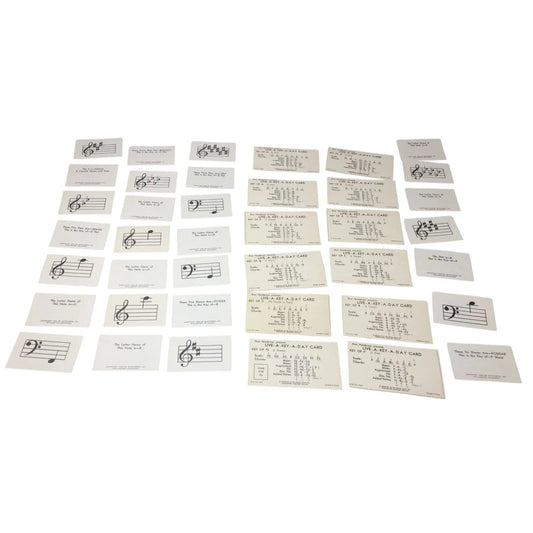 LIVE - A - KEY - A - DAY - CARDS/Music Note Learning Flash Cards (40 cards) - A+ Stuff - Collectibles - A+ Stuff