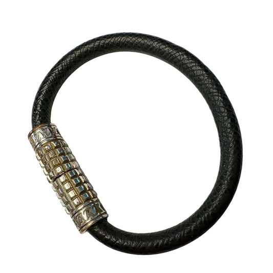 Louis Vuitton Black Taiga Leather Digit Bracelet with Dust Bag, Box & Care Booklet - Louis Vuitton - Bracelet - A+ Stuff