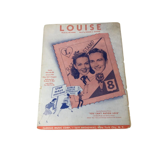 ''LOUISE'' By Leo Robin and Richard A Whiting Sheet Music book - A+ Stuff - SHEET MUSIC - A+ Stuff