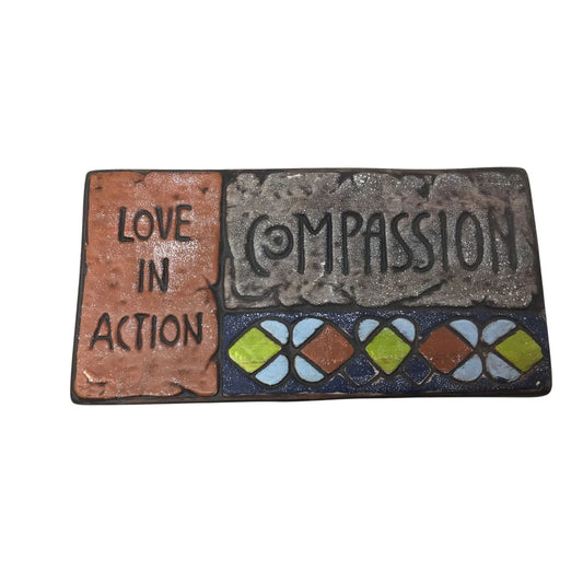 ''Love in Action Compassion'' Colorful Garden Stone - A+ Stuff - Decor - A+ Stuff