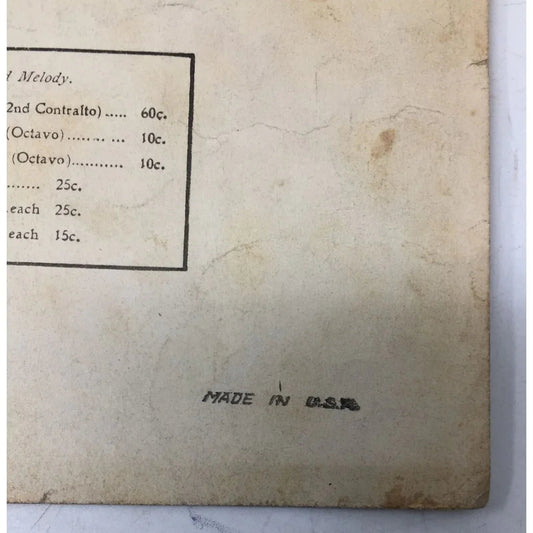 ''LOVE SENDS A LITTLE GIFT OF ROSES'' VINTAGE SHEET MUSIC - A+ Stuff - Sheet Music - A+ Stuff
