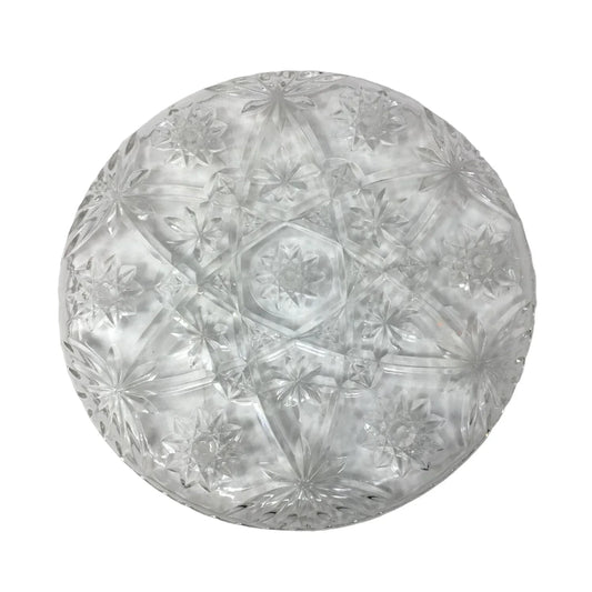 Vintage Anchor Hocking Round Clear Glass Serving Dish- about 11'' wide - A+ Stuff