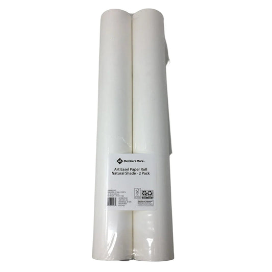 Members Mark Art Easel Paper Roll Natural Shade - 2 Pack - members mark - Arts and Crafts - A+ Stuff