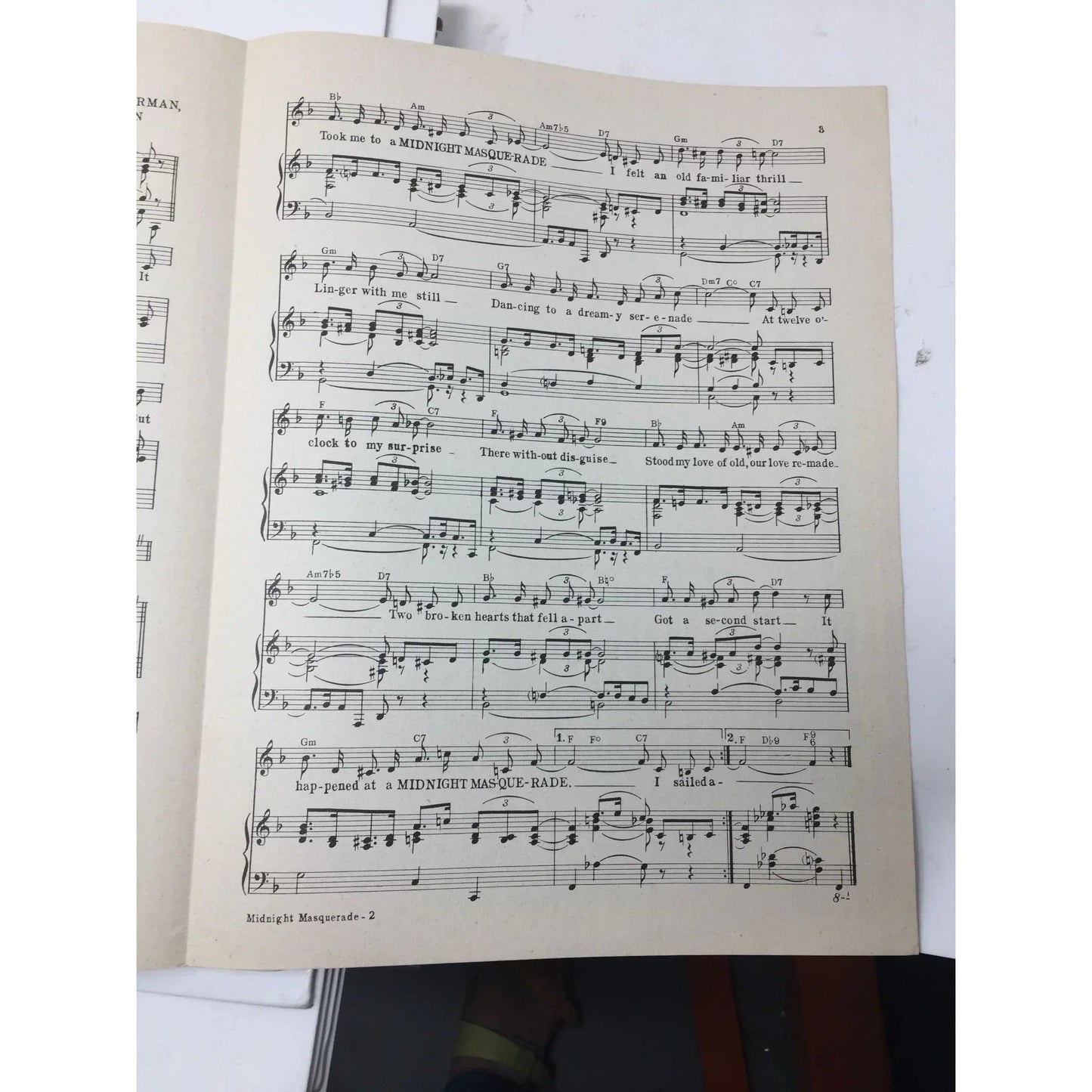 ''MIDNIGHT MASQUERADE'' By Bernard Bierman, Arthur Berman, Jack Manus - A+ Stuff - SHEET MUSIC - A+ Stuff