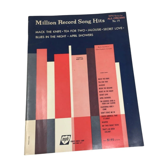Million Record Song Hits MPH Series for All Organs No. 14 - A+ Stuff - Sheet Music - A+ Stuff