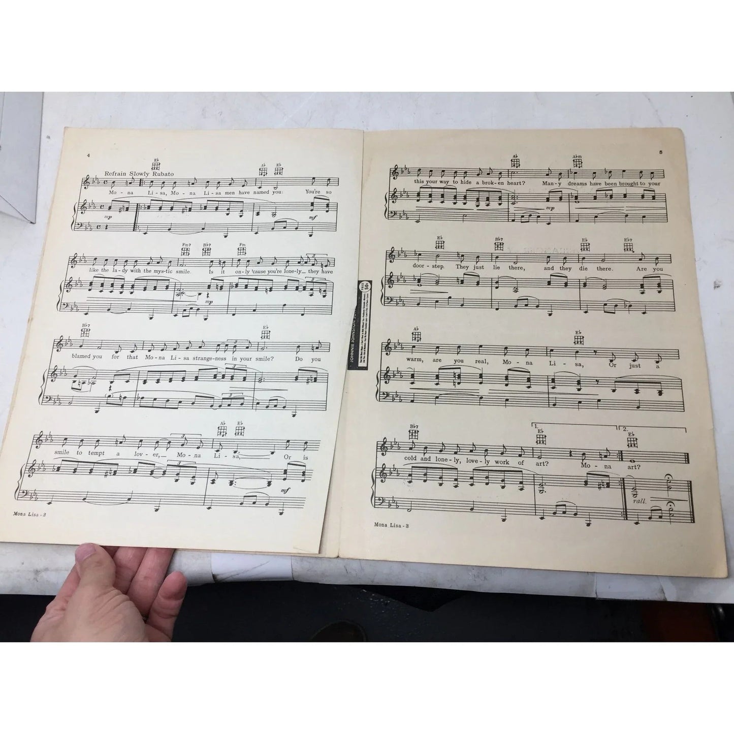 ''MONA LISA'' BY JAY LIVINGSTON AND RAY EVANS - A+ Stuff - Sheet Music - A+ Stuff