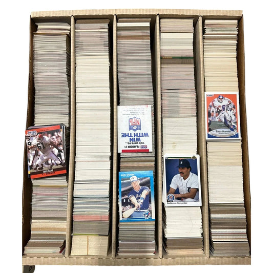 Monster Box of Sports Trading Cards (5000 card capacity for box) - Mostly 1980's - 90s Various Sports - Various - A+ Stuff