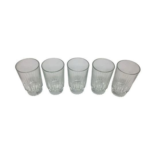 Vintage Libbey Duratuff Clear Glass Drinking Glasses - each about 4.5'' tall - A+ Stuff