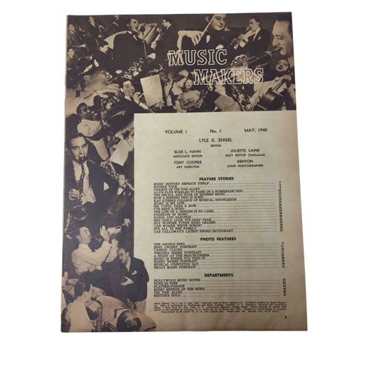 Music Makers Volume 1 No. 1 (May 1940) - A+ Stuff - Books - A+ Stuff