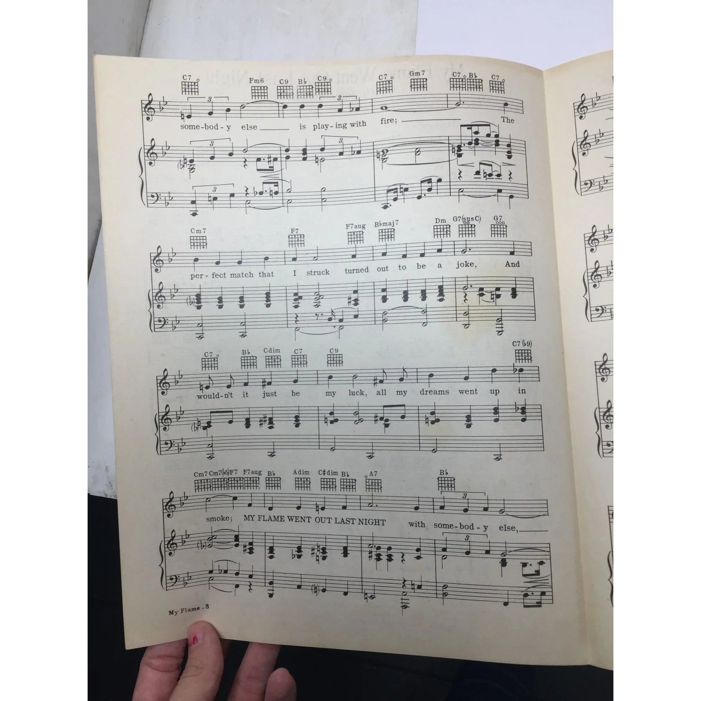 ''My Flame Went Out Last night (With Somebody Else)'' - A+ Stuff - SHEET MUSIC - A+ Stuff