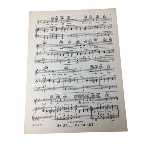 ''My Little Girl'' by Sam Lewis, Will Dillon, and Albert Von Tilzer - A+ Stuff - SHEET MUSIC - A+ Stuff
