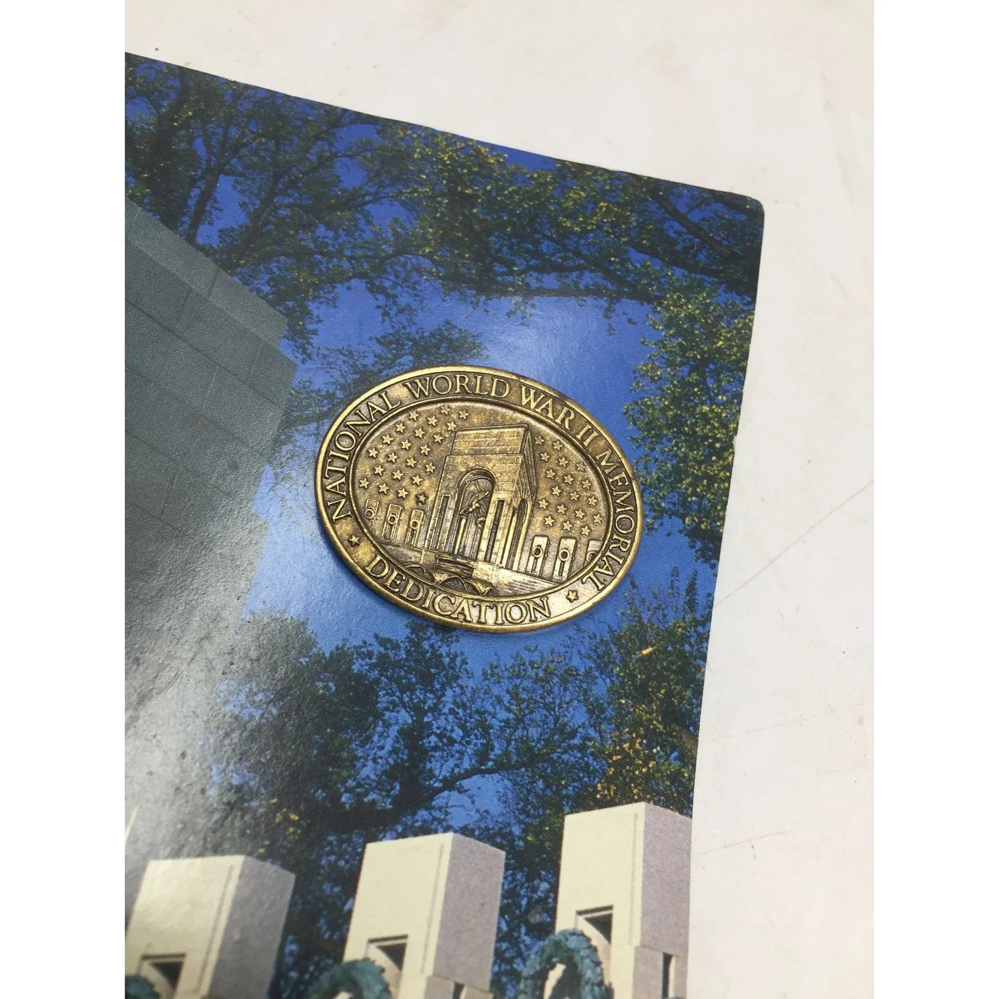 National World War 2 Memorial Dedication Washington D.C. Pin on Card - A+ Stuff - pin - A+ Stuff