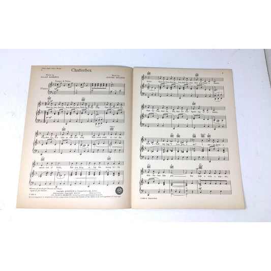 Vintage 1939 "CHATTERBOX" Sheet Music - A+ Stuff