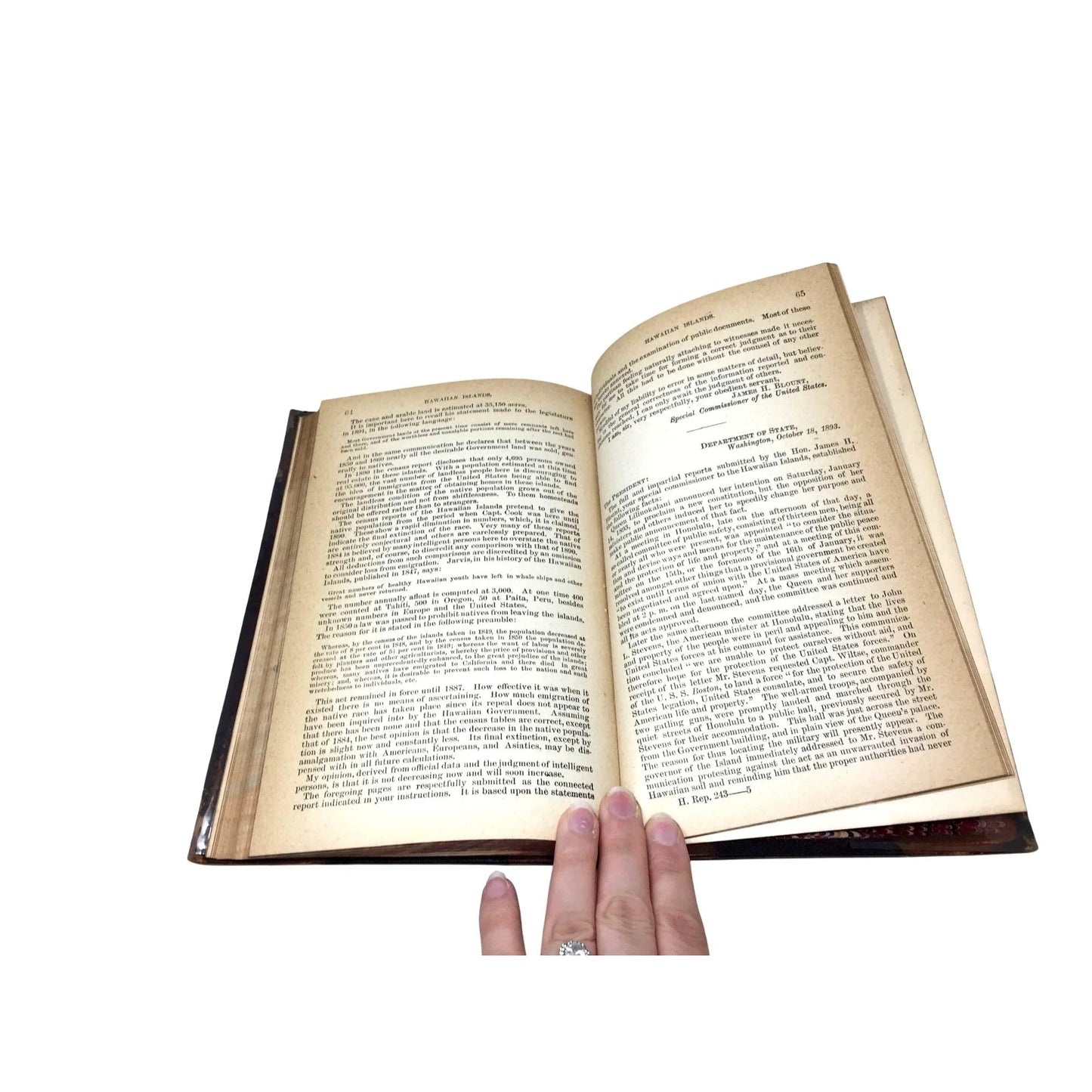 Official U.S Government Report 'A Message From The President' 1881 - unbranded - Antique Books - A+ Stuff