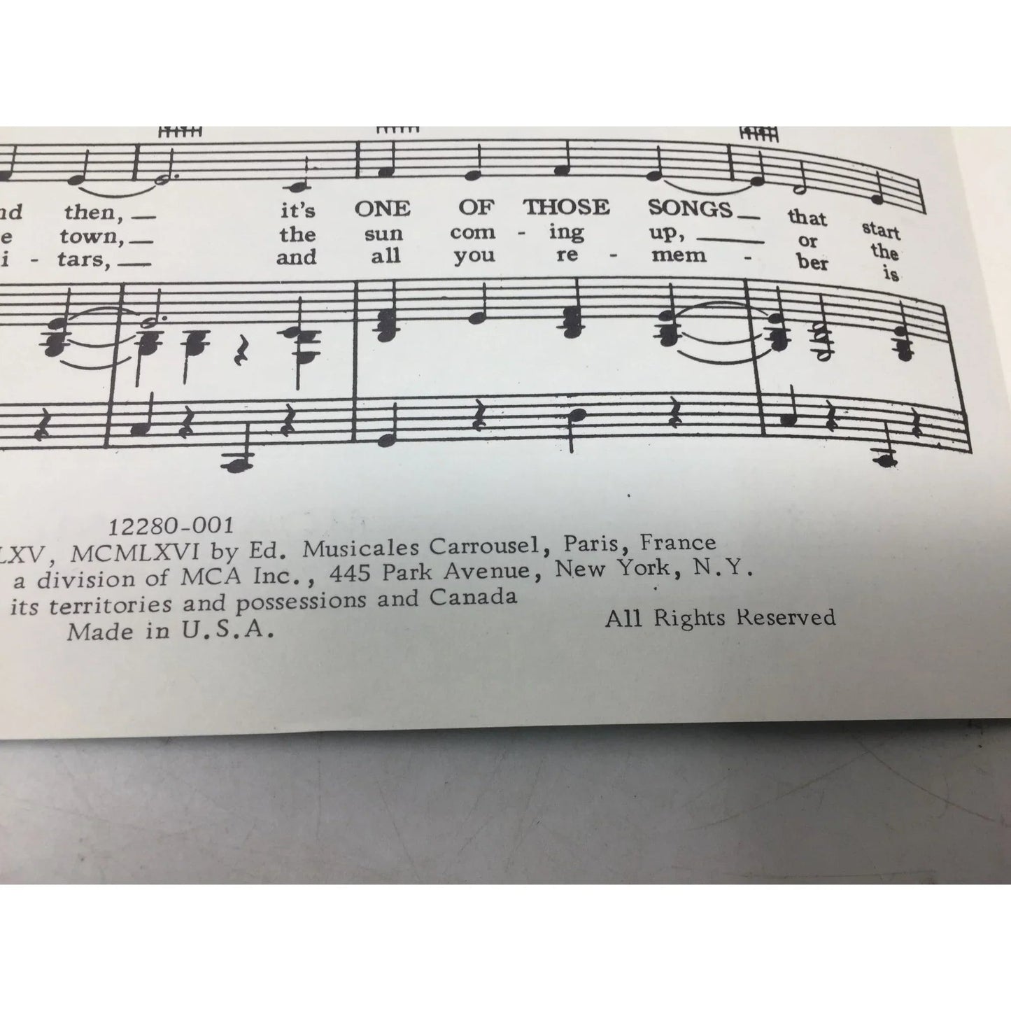 ''One of those songs'' (Le Bal de Madame de Mortemouille) Vintage Sheet music - A+ Stuff - sheet music - A+ Stuff