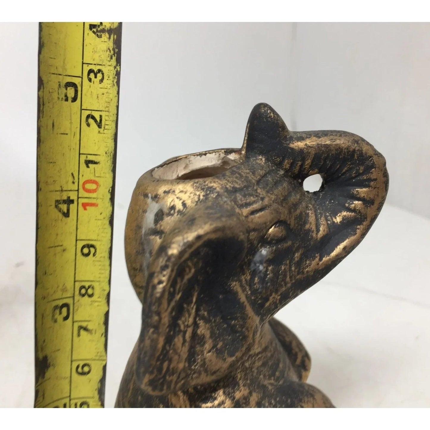 Pair of Gold Tone Elephant Candle Holders - A+ Stuff - Candle Holders - A+ Stuff