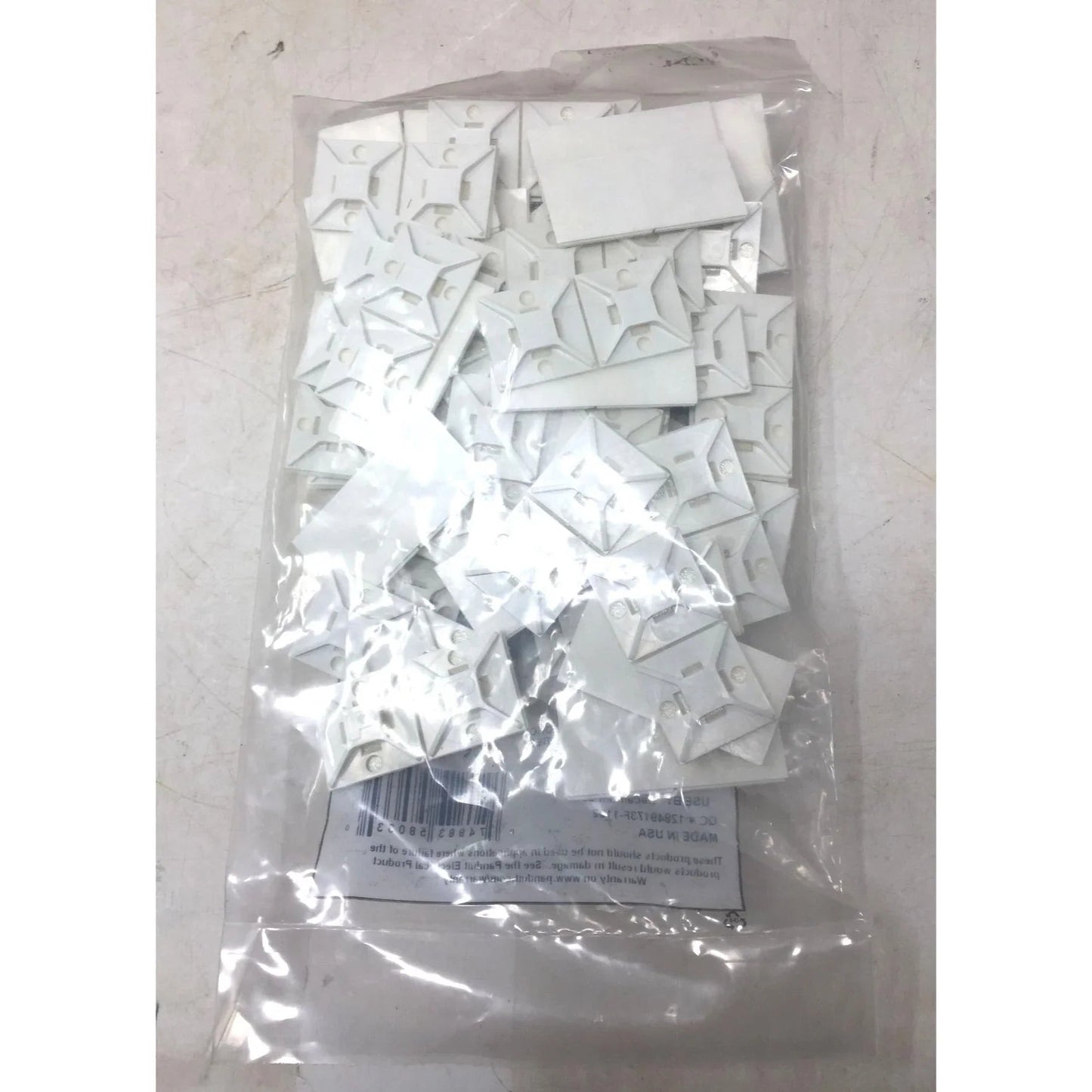 Panduit Adhesive Backed Cable Tie Mounts. Bag of 100 Pieces - ABM2S - A - C - Panduit - Tools - A+ Stuff