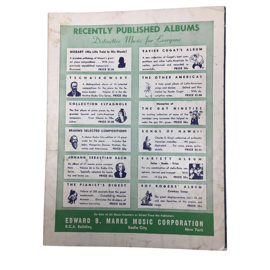 Paper Doll By Johnny Black Vintage Sheet Music - A+ Stuff - SHEET MUSIC - A+ Stuff