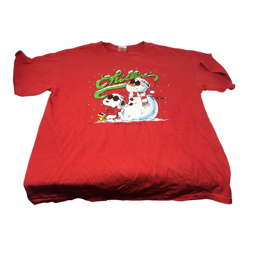 PEANUTS CHRISTMAS RED GILDAN TEE SHIRT SIZE LARGE - GILDAN - Shirts & Tops - A+ Stuff