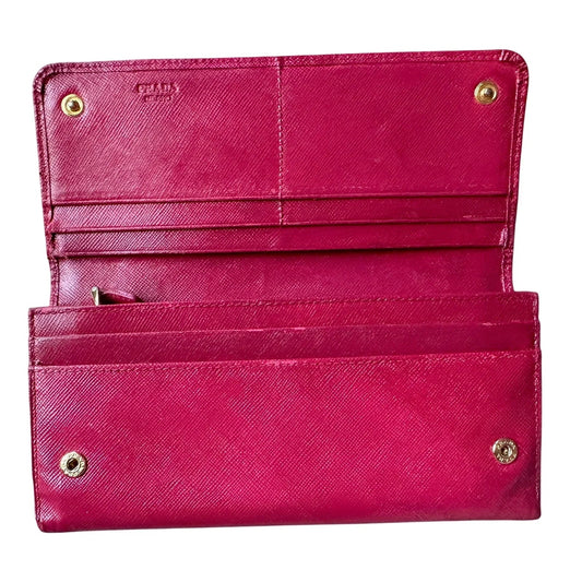 PRADA Milano Fiocco Ribbon Saffiano Leather Long Wallet - PRADA - Wallet - A+ Stuff