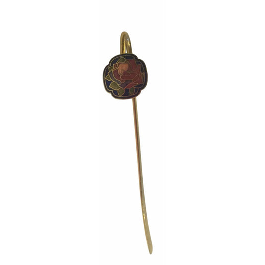 Vintage Gold Tone Bookmark With Flower Design - A+ Stuff