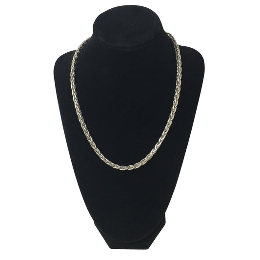 Unisex Silver Tone Long Chain Rope Necklace