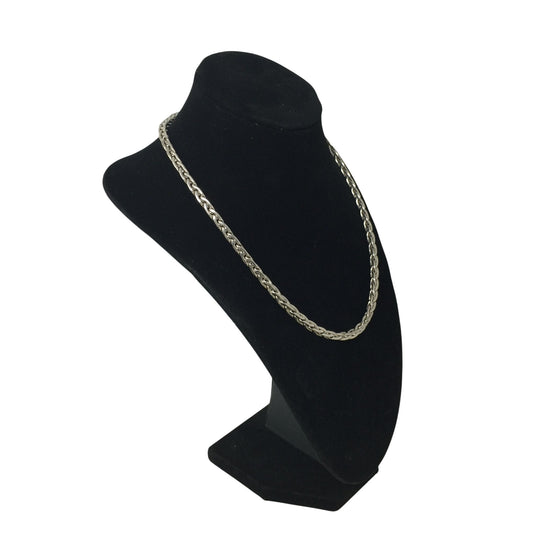 Unisex Silver Tone Long Chain Rope Necklace