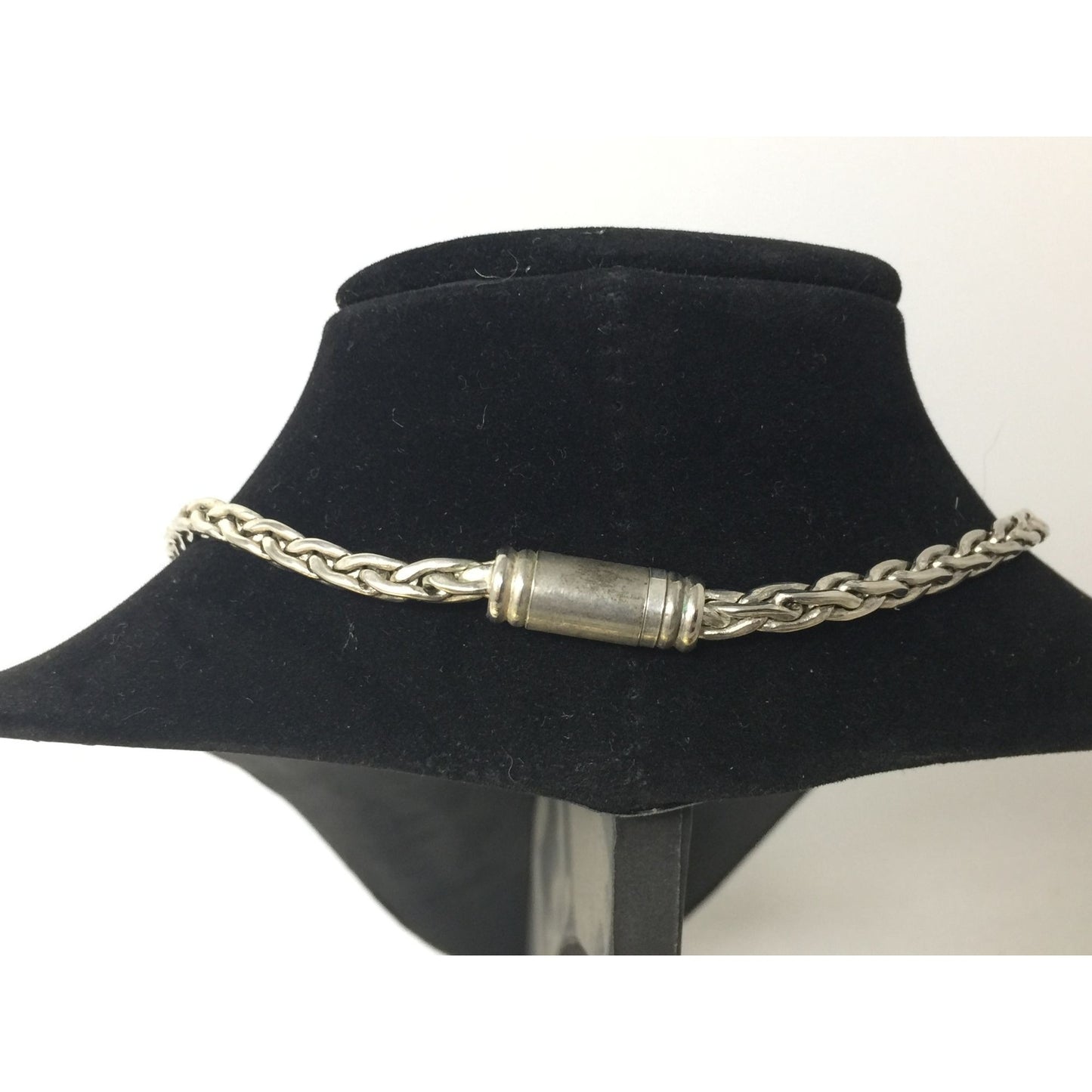 Unisex Silver Tone Long Chain Rope Necklace