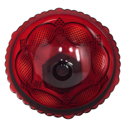 Vintage Avon 1876 Cape Cod Ruby Red Glass Pedestal Candy Dish Bowl (6") A+ Stuff A+ Stuff Drinking, Dining & More