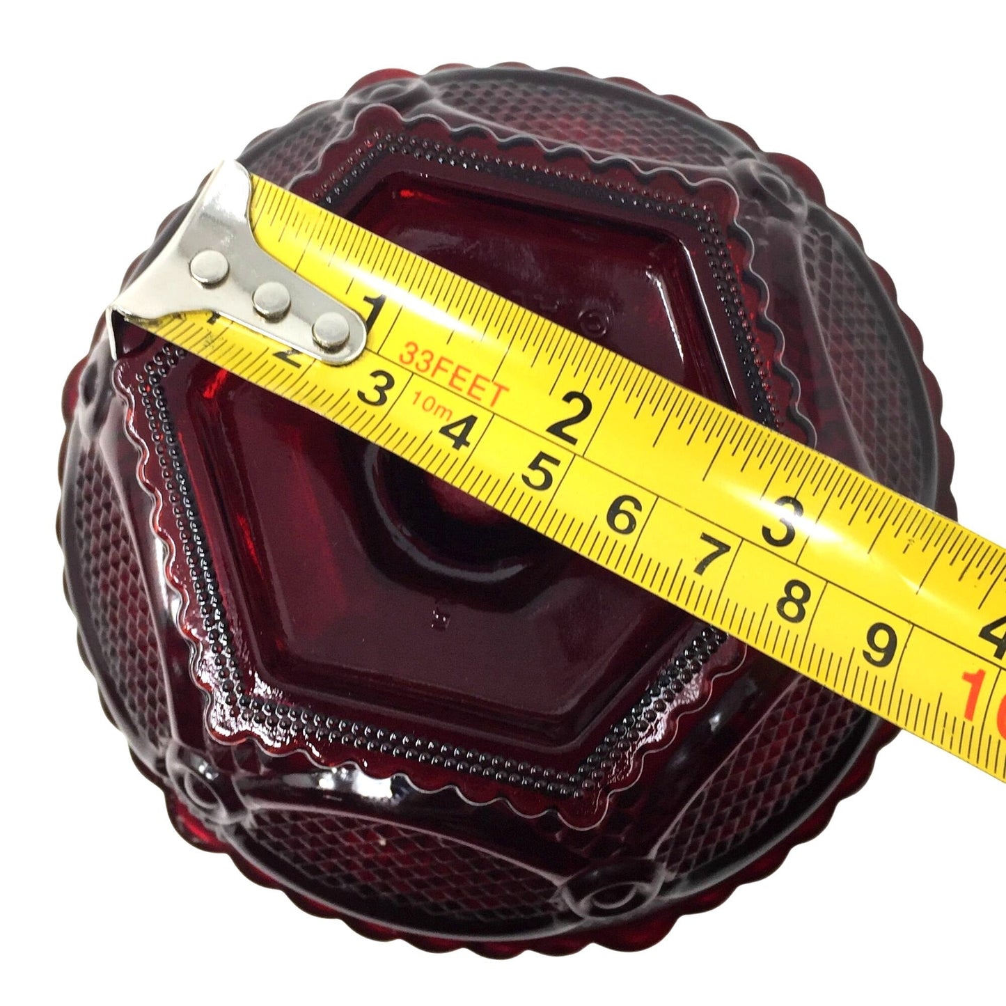 Vintage Avon 1876 Cape Cod Ruby Red Glass Pedestal Candy Dish Bowl (6") A+ Stuff A+ Stuff Drinking, Dining & More