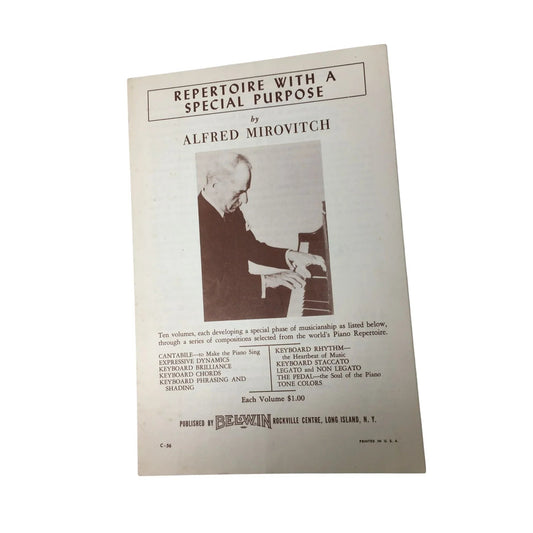 "Repertoire with a Special Purpose" by Alfred Mirovitch - A+ Stuff - Books - A+ Stuff