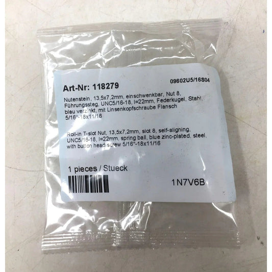 Roll - in T - Slot nut, 13,5x7mm, UNC 5/16 - 18, I=22mm - 09602U5/16S04 - McMaster - Carr - Tools - A+ Stuff