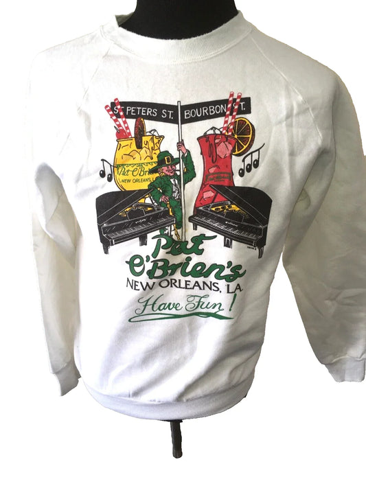 Fruit of the Loom Sweatshirt Size Large Pat O' Brian's New Orleans, LA have fun!- Unisex - A+ Stuff