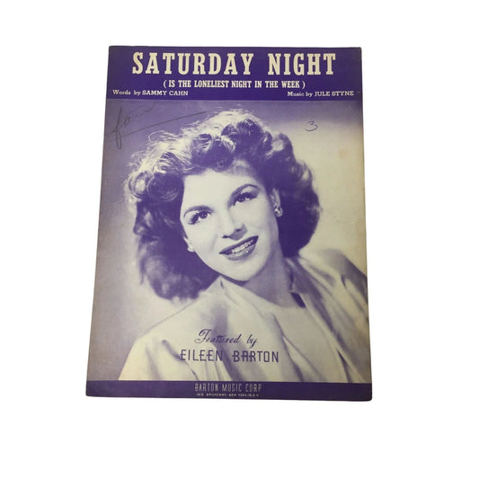 ''Saturday Night'' by Sammy Cahn and Jule Styne - A+ Stuff - Sheet Music - A+ Stuff