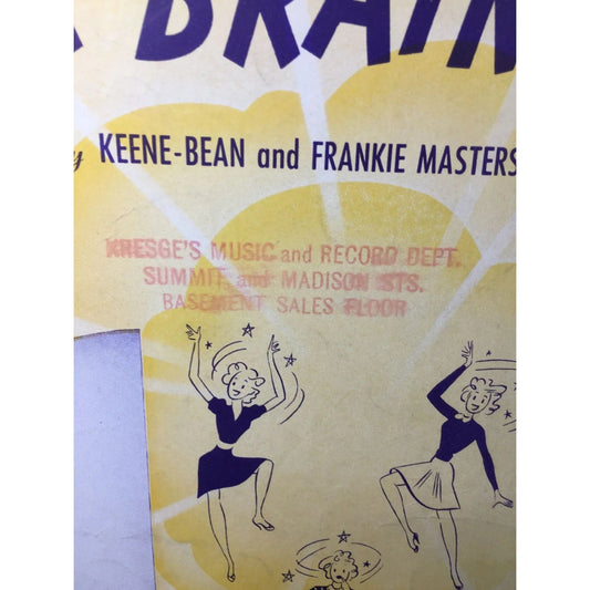 ''SCATTER - BRAIN'' BY JOHNNY BURKE, KEENE - BEAN AND FRANKIE MASTERS - A+ Stuff - SHEET MUSIC - A+ Stuff