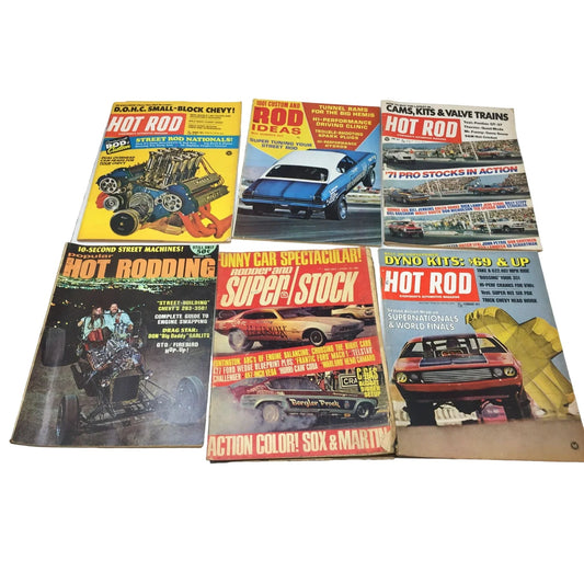 Set of 6 Collectible Vintage Hot Rod Car Magazines - A+ Stuff - Magazines - A+ Stuff