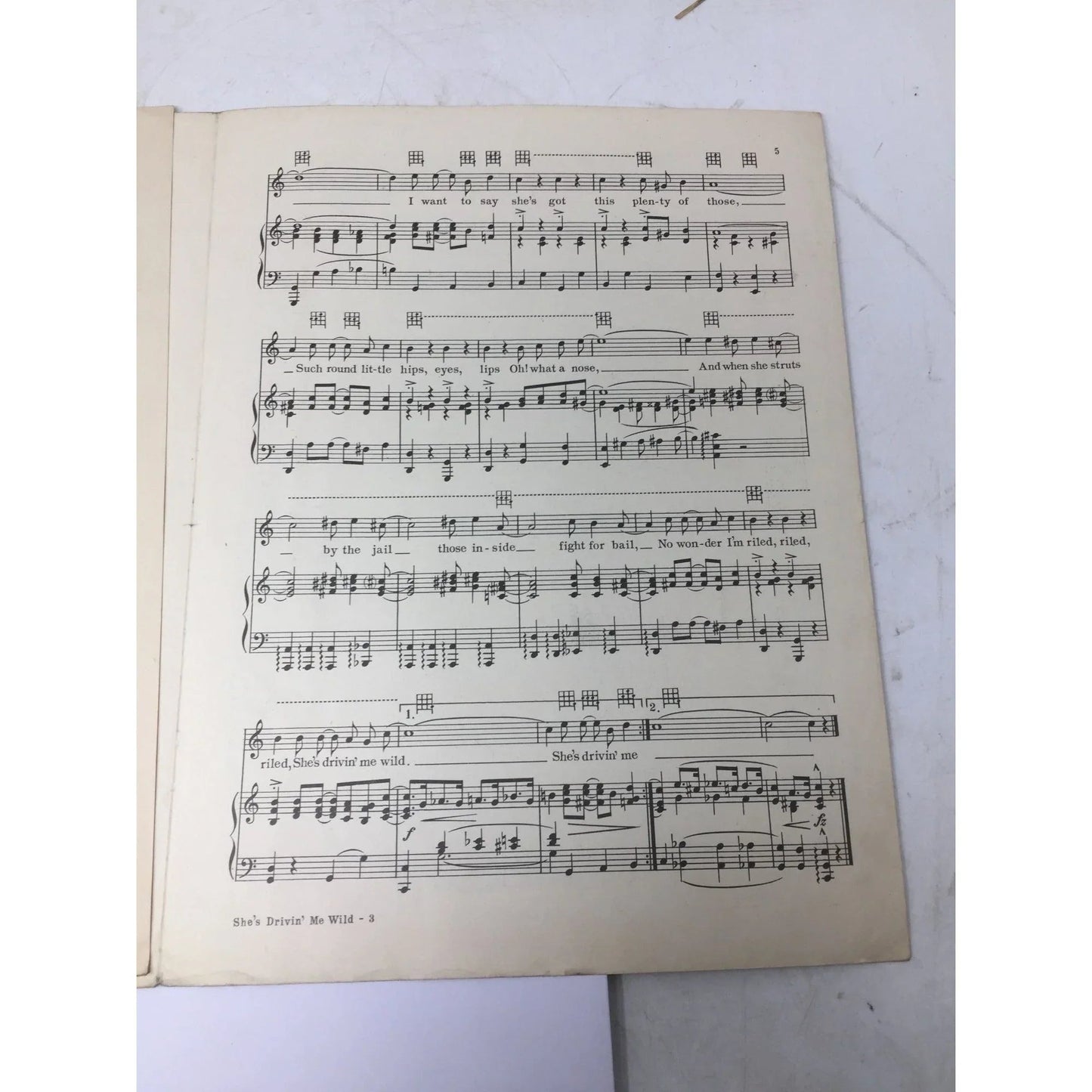 ''She's Drivin' Me Wild'' by Gerald Marks and Buddy Fields Sheet Music book - A+ Stuff - SHEET MUSIC - A+ Stuff