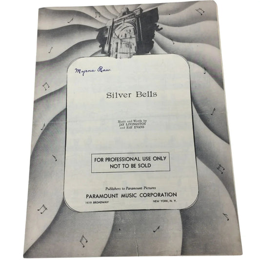 ''Silver Bells'' Vintage Sheet Music Book - A+ Stuff - sheet music - A+ Stuff