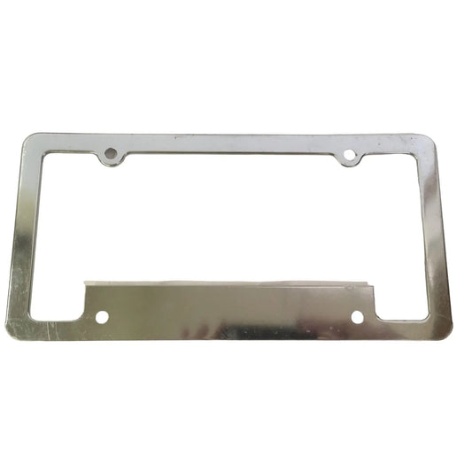 Silver Chrome License Plate Frame - about 12 by 6 inches - A+ Stuff - Auto Part - A+ Stuff