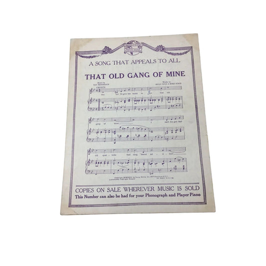 ''Sittin' In a Corner'' by Gus Kahn and Geo W Meyer Sheet Music Book - A+ Stuff - SHEET MUSIC - A+ Stuff