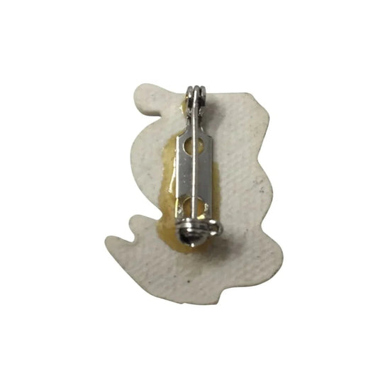 Small White Bunny Rabbit Pin - Rabbit Wearing A Bow on its neck - A+ Stuff - pin - A+ Stuff