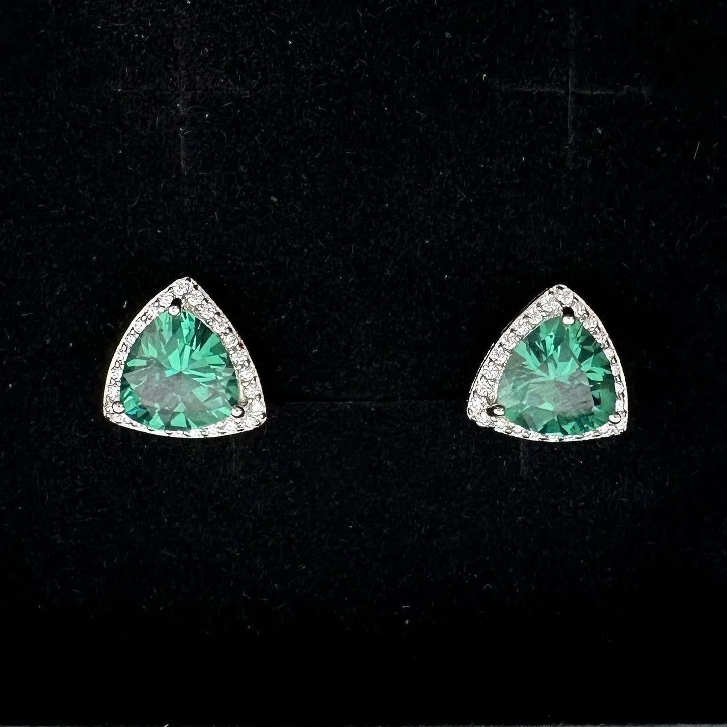 Trillion Cut 6.30 Ct Lab Created Color Changing Pariaba Gemstone Earrings - A+ Stuff
