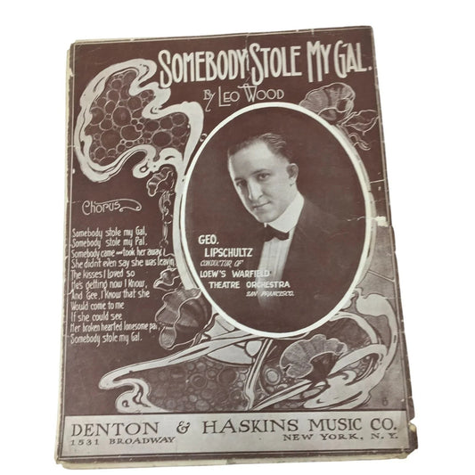 ''SOMEBODY STOLE MY GAL'' by Leo Wood - A+ Stuff - SHEET MUSIC - A+ Stuff
