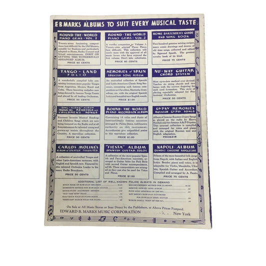 Song - Medium Key ''The Glow - Worm'' Sheet Music book - A+ Stuff - SHEET MUSIC - A+ Stuff