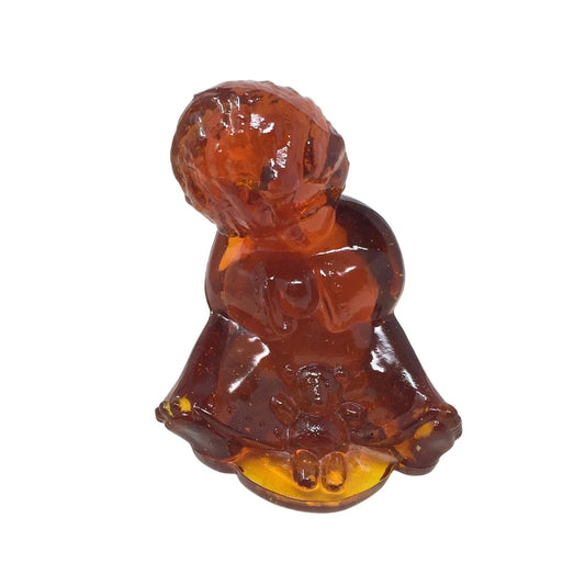 Sonny Boy Amber colored Art Glass Figurine - Wetzel Glass 1980s - Wetzel - Knick Knack / Figurine - A+ Stuff