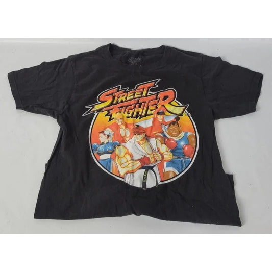 Street Fighter Short Sleeved Graphic Tee Shirt (Black) Mens Size Small - A+ Stuff