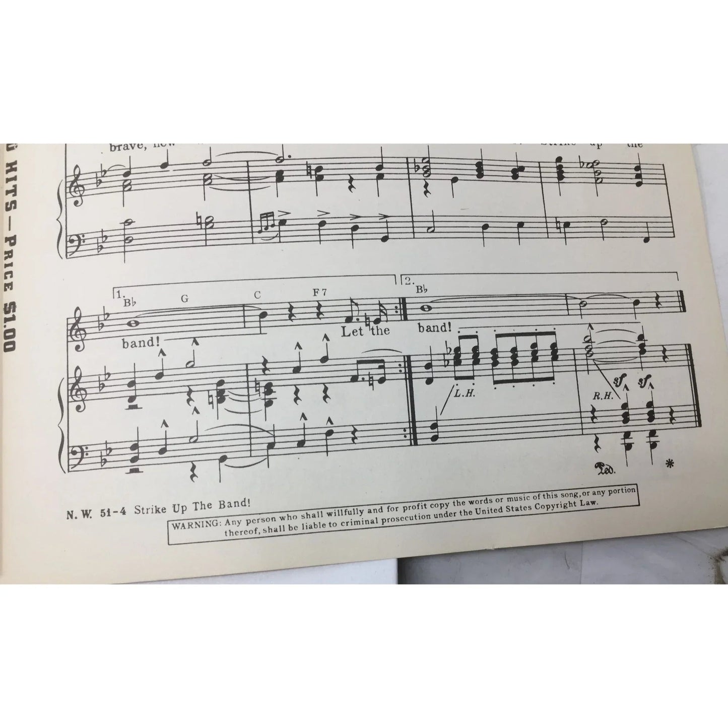 ''STRIKE UP THE BAND'' by Ira & George Gershwin Vintage Sheet Music - A+ Stuff - sheet music - A+ Stuff